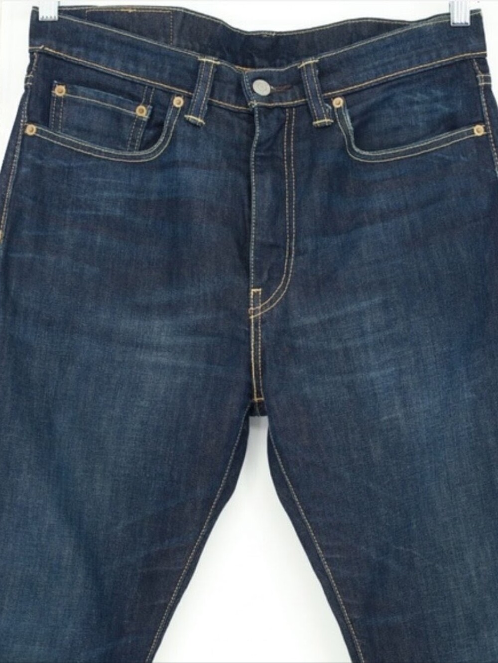 Levi's Dark Indigo Straight Jeans Size 31X30 - Picture 3 of 10